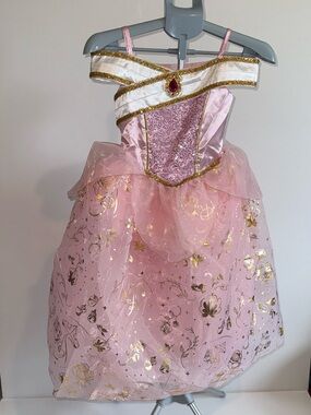 Disney Princess Aurora Sleeping Beauty Costume Dress with Crown Girls 7/8